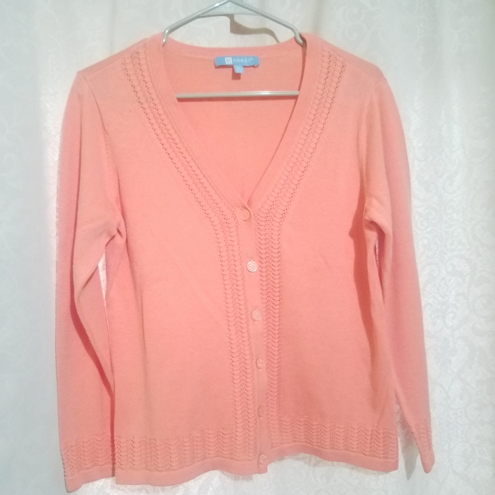 Koret Peach Cardigan Sweater